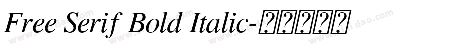 Free Serif Bold Italic字体转换